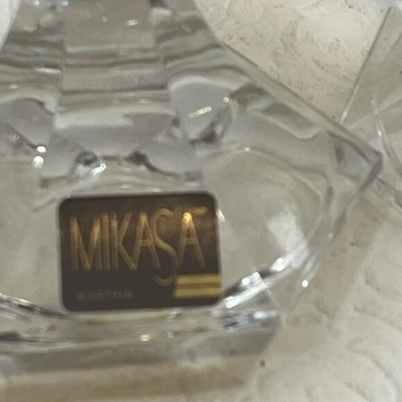 VTG MIKASA Countess Crystal Candleholders Set of 2 Original Box 5.5" Tall - Picture 10 of 11